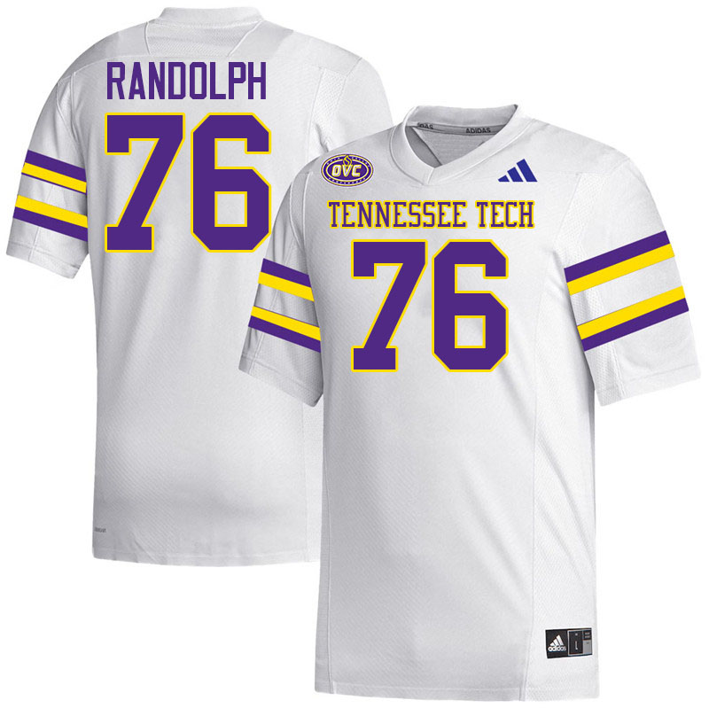 Tennessee Tech Golden Eagles #76 Xavier Randolph College Football Jerseys,Uniforms-White